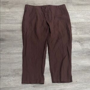 120% Lino Linen Pants brown women’s size 46 (US 10)
